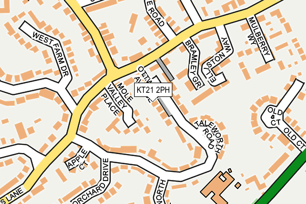 KT21 2PH map - OS OpenMap – Local (Ordnance Survey)