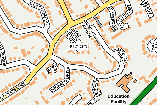 KT21 2PN map - OS OpenMap – Local (Ordnance Survey)