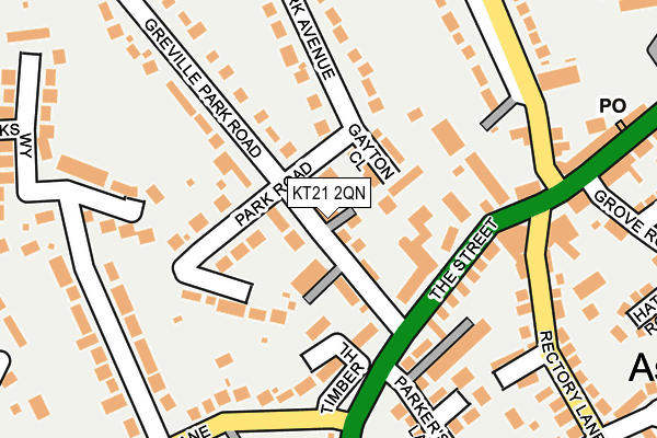 KT21 2QN map - OS OpenMap – Local (Ordnance Survey)