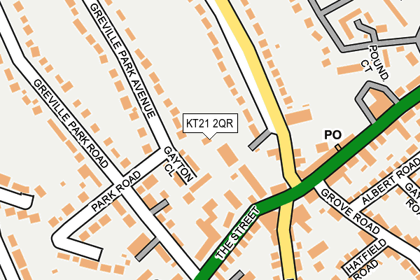 KT21 2QR map - OS OpenMap – Local (Ordnance Survey)