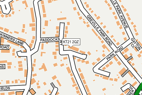 KT21 2QZ map - OS OpenMap – Local (Ordnance Survey)