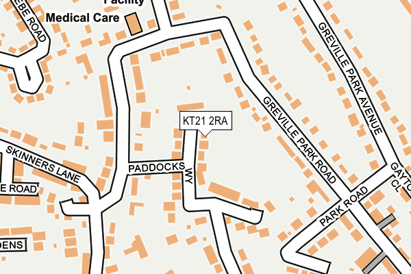 KT21 2RA map - OS OpenMap – Local (Ordnance Survey)