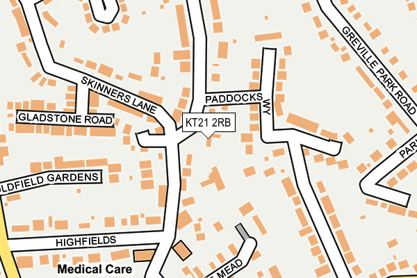 KT21 2RB map - OS OpenMap – Local (Ordnance Survey)