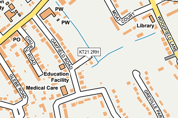 KT21 2RH map - OS OpenMap – Local (Ordnance Survey)