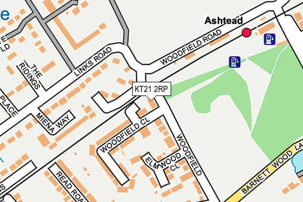 KT21 2RP map - OS OpenMap – Local (Ordnance Survey)