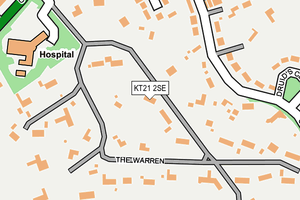 KT21 2SE map - OS OpenMap – Local (Ordnance Survey)