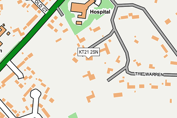 KT21 2SN map - OS OpenMap – Local (Ordnance Survey)