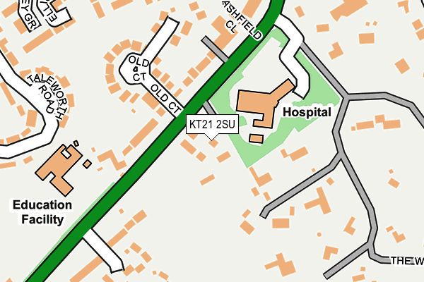 KT21 2SU map - OS OpenMap – Local (Ordnance Survey)