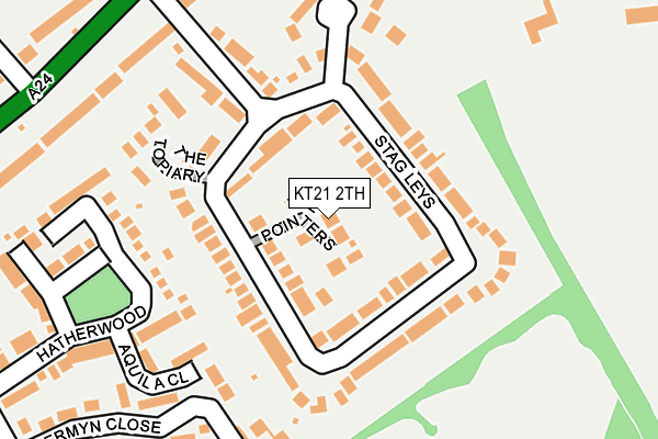 KT21 2TH map - OS OpenMap – Local (Ordnance Survey)