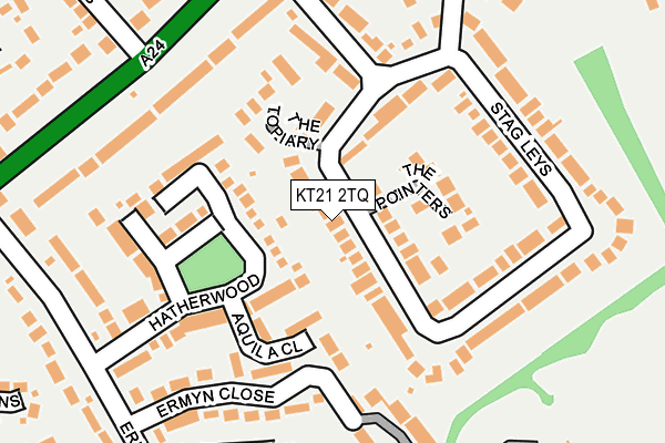 KT21 2TQ map - OS OpenMap – Local (Ordnance Survey)