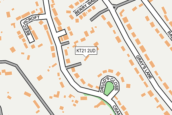 KT21 2UD map - OS OpenMap – Local (Ordnance Survey)