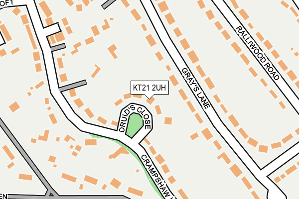 KT21 2UH map - OS OpenMap – Local (Ordnance Survey)