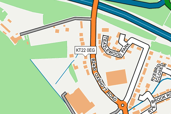 KT22 0EG map - OS OpenMap – Local (Ordnance Survey)