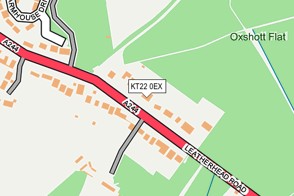 KT22 0EX map - OS OpenMap – Local (Ordnance Survey)