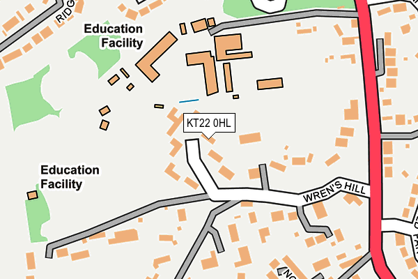 KT22 0HL map - OS OpenMap – Local (Ordnance Survey)