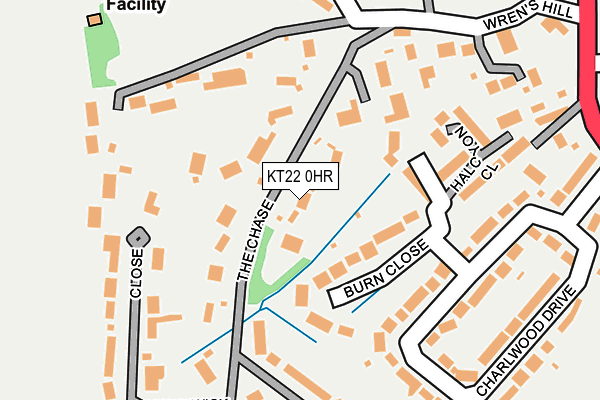KT22 0HR map - OS OpenMap – Local (Ordnance Survey)