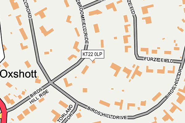 KT22 0LP map - OS OpenMap – Local (Ordnance Survey)