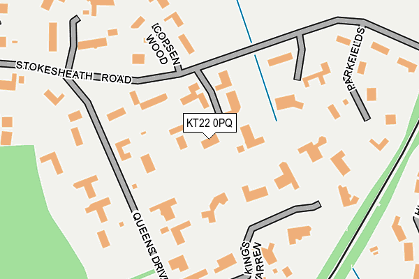 KT22 0PQ map - OS OpenMap – Local (Ordnance Survey)