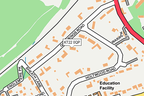 KT22 0QP map - OS OpenMap – Local (Ordnance Survey)