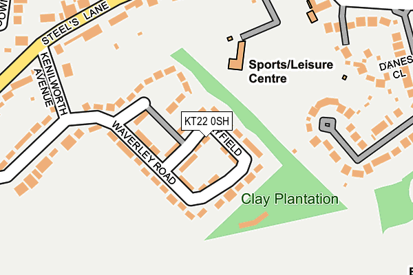 KT22 0SH map - OS OpenMap – Local (Ordnance Survey)