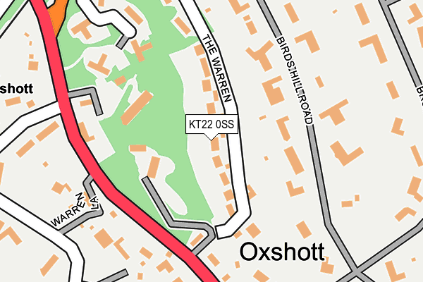 KT22 0SS map - OS OpenMap – Local (Ordnance Survey)