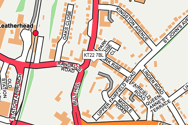 KT22 7BL map - OS OpenMap – Local (Ordnance Survey)