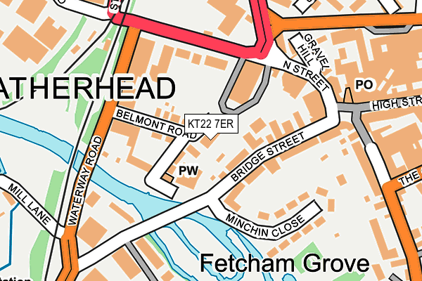 KT22 7ER map - OS OpenMap – Local (Ordnance Survey)