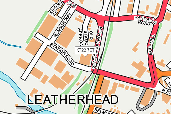 KT22 7ET map - OS OpenMap – Local (Ordnance Survey)