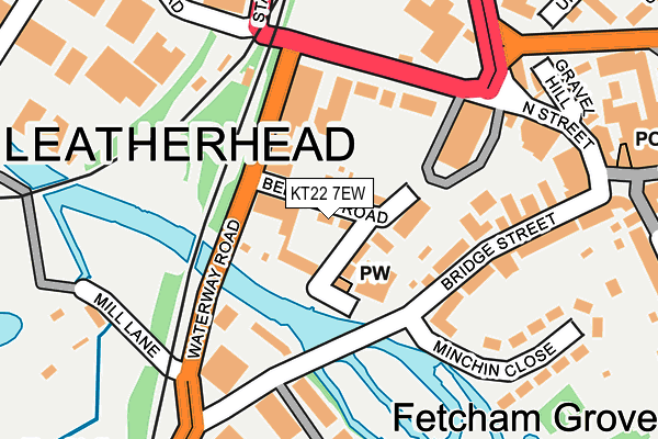 KT22 7EW map - OS OpenMap – Local (Ordnance Survey)