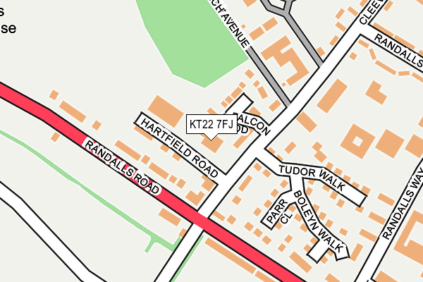 KT22 7FJ map - OS OpenMap – Local (Ordnance Survey)