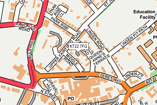 KT22 7FQ map - OS OpenMap – Local (Ordnance Survey)