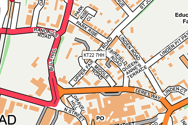 KT22 7HH map - OS OpenMap – Local (Ordnance Survey)