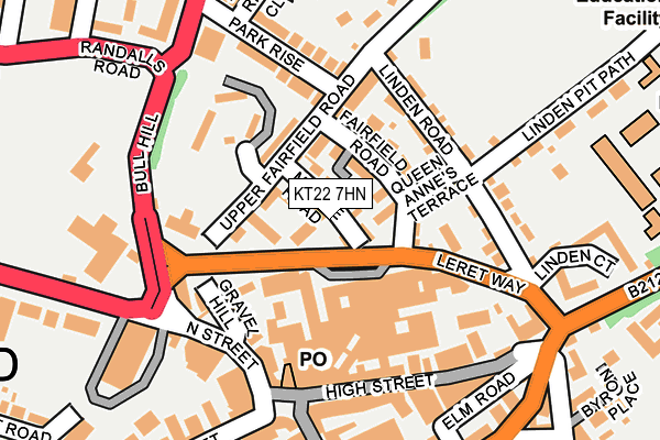 KT22 7HN map - OS OpenMap – Local (Ordnance Survey)