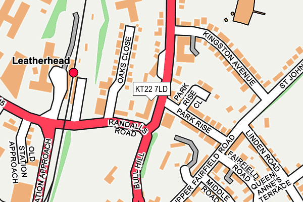 KT22 7LD map - OS OpenMap – Local (Ordnance Survey)
