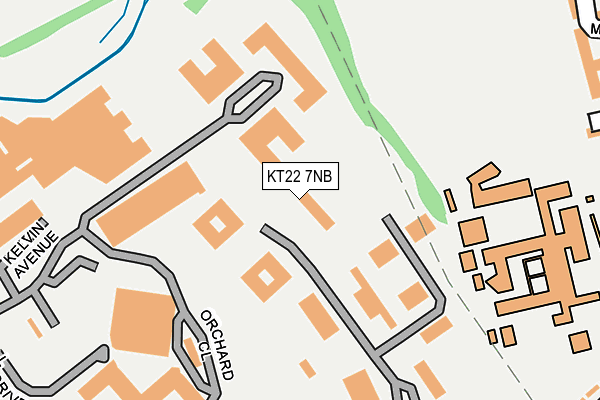 KT22 7NB map - OS OpenMap – Local (Ordnance Survey)