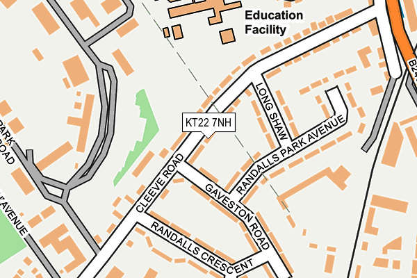 KT22 7NH map - OS OpenMap – Local (Ordnance Survey)