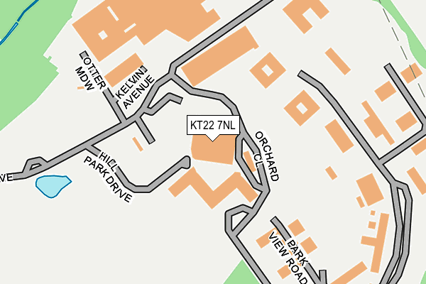 KT22 7NL map - OS OpenMap – Local (Ordnance Survey)