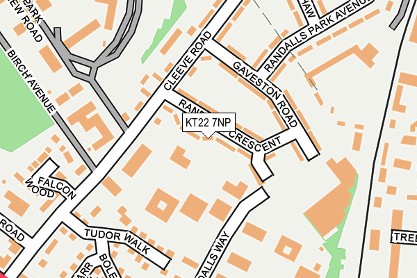 KT22 7NP map - OS OpenMap – Local (Ordnance Survey)