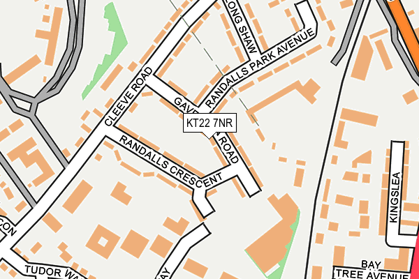 KT22 7NR map - OS OpenMap – Local (Ordnance Survey)