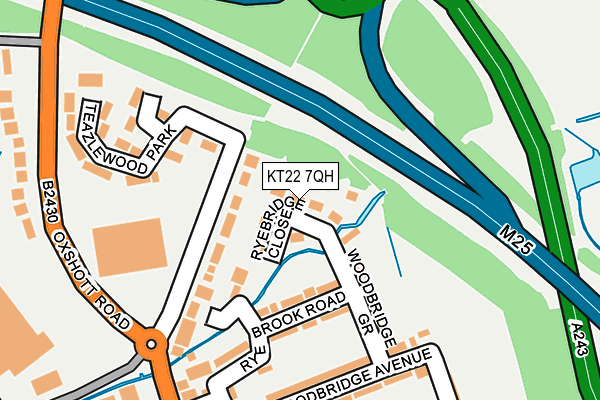 KT22 7QH map - OS OpenMap – Local (Ordnance Survey)