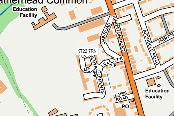 KT22 7RN map - OS OpenMap – Local (Ordnance Survey)