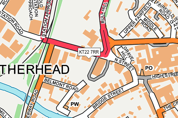 KT22 7RR map - OS OpenMap – Local (Ordnance Survey)