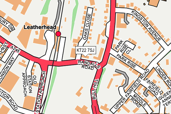 KT22 7SJ map - OS OpenMap – Local (Ordnance Survey)