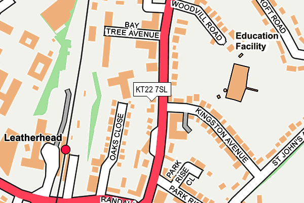 KT22 7SL map - OS OpenMap – Local (Ordnance Survey)