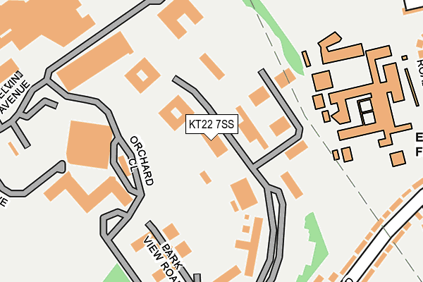 KT22 7SS map - OS OpenMap – Local (Ordnance Survey)