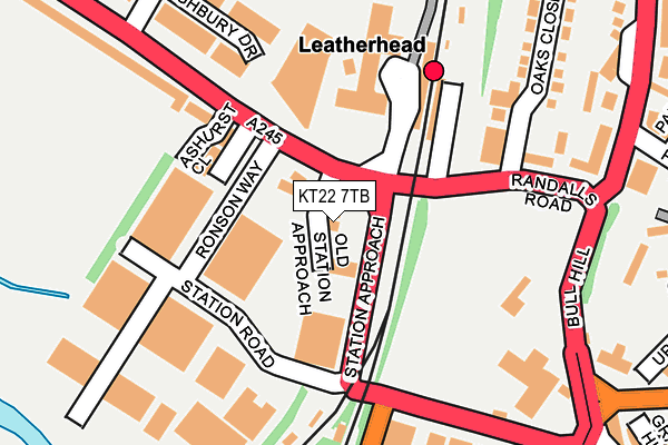 KT22 7TB map - OS OpenMap – Local (Ordnance Survey)