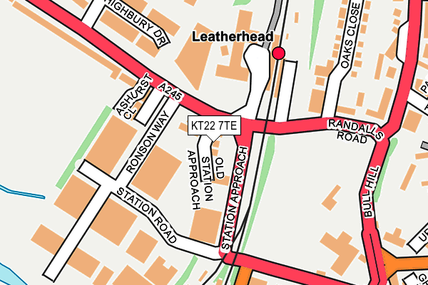 KT22 7TE map - OS OpenMap – Local (Ordnance Survey)