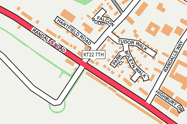 KT22 7TH map - OS OpenMap – Local (Ordnance Survey)