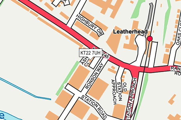 KT22 7UH map - OS OpenMap – Local (Ordnance Survey)