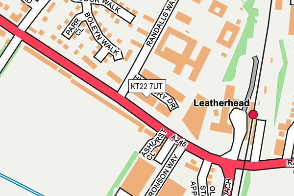 KT22 7UT map - OS OpenMap – Local (Ordnance Survey)